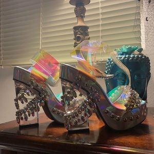 Brand new holographic shoes size 5